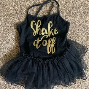 Shake It Off Girls spaghetti strap tutu skirt with shorts underneath